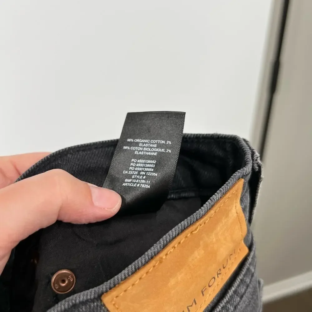 Denim Forum Aritzia The Yoko Bermuda Denim Shorts Button Fly